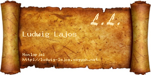 Ludwig Lajos névjegykártya